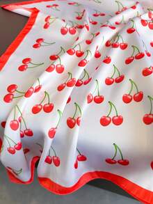 1pc Vintage And Fashionable Leopard Print Animal Print Satin Square Scarf Headband Bandana, Versatile Women's Silk Imitation Scarf Shawl For Tourism, Vacation, Leisure, And Leisure,Head Scarf, Daily Commuting Small Collar, Fashionable Handbag Decoration Bag Ribbon, Holiday Gift For Mothers And Elders