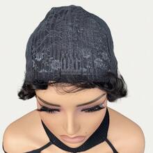 Kurze Pixie-Cut Perücken für Frauen, Echthaarperücke mit Finger Ocean Wave, Remy Echthaar - Verschiedenfarbig - Übersicht 7