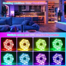 NBBUFF LED Strip Lights 3.28FT-100FT, Smart RGB Color Changing Light Strips With 44-Key Remote, 6 DIY Modes, Adjustable Brightness & Speed, Easy Installation For Bedroom, Ceiling, Party, Christmas Decor, TV Background Light, Room Decor Lights