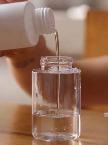 1pc Transparent Pump Dispenser Bottle - Unscented Plastic,Ideal For Cosmetics And Nail Polish Removers, Skincare Solutions - Portable Travel Size, Easy One-Handed Operation