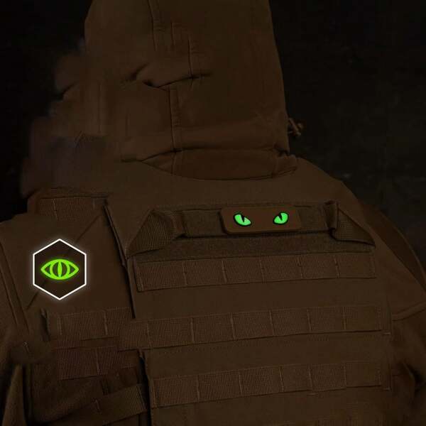 Pegatinas luminosas de brazalete multicolor, parches para senderismo y camping al aire libre, insignias decorativas DIY para mochilas de ciclismo, pegatinas adhesivas resistentes al desgaste