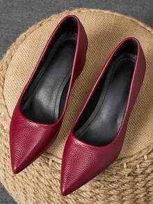 MonaNise 女士时尚尖头一脚蹬高跟鞋，绿松石色石纹，杏色鞋跟，适合度假、旅行、休闲装、户外，复古风格，红色、黄色、黑色，高 5 厘米