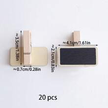 10 个 0.8 * 1.6 英寸木制迷你黑板夹，适用于备忘录、笔记、食品标签、派对装饰、迷你黑板广告牌、学校用品、返校 - 彩色 - 查看 10