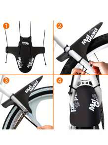1 Protetor de Lama de Bicicleta de Fibra de Carbono Ultraleve - Protetor de Roda Dianteira/Traseira de Bicicleta de Montanha Durável, com Cinta de Instalação, Disponível nas Cores Preto, Branco, Laranja e Azul, Adequado para Acessórios de Bicicleta de Estrada e de Montanha, Fácil de Instalar, Decoração de Bicicleta na Moda | Protetor de Lama Leve, Acessórios de Bicicleta de Montanha