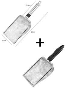 1pc Beach Mesh Shovel With Net Bag, For Collecting Seashells, Kids Sand Filter Shovel To Pick Up Seashells, Shark Tooth Sifter, Suitable For Boys And Girls