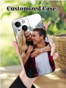 1pc Custom Photo Phone Case, Personalized Image On Black TPU Case, Compatible With Apple 16/15/14/13/12/11 Pro Max, 14/15/16 Plus, Galaxy S25/S24/S23/S22 Ultra Accessories. Full Protection Shock-Resistant Back Cover, Suitable As Anniversary, Valentine's, Birthday, Wedding, Thanksgiving, Father's Day, Couples, Friend Gift For Mom, Dad, Boyfriend, Girlfriend. - Black - View 7