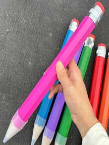 1pc 13.78 Inch Giant Pencil, For Painters, Artists, Students, Large Wooden Pencils With Eraser, Novelty School & Office Supplies Gift, Excellent Holiday Gift