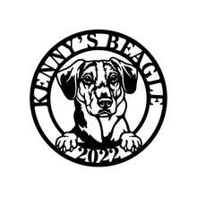 Personalized Dog Metal Sign,Customized Dog Breed Metal Decoration,Best Husband Anniversary Gifts,Gifts For Grandpa - màu đen - Xem 1