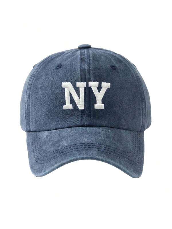 1 pieza Gorra de béisbol ajustable tipo snapback para hombre, estilo casual para exteriores, con bordado NY