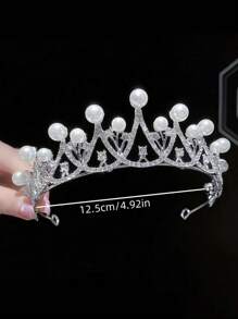 1pc Fashionable Crown Headband, Suitable For Performance And Birthday Occasions