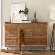 لفة من ورق جدران ذاتي اللصق بنمط الخشب بأطوال 17.7 إنش*39.9 / 118.1 / 196.8 / 393 إنش مقاوم للماء، مناسب للخزائن والأثاث وحوائط الغرف والديكورات الجدارية - بني - مشاهدة 6