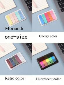 1入組可愛可拆卸學習索引標籤、非覆蓋頁標記、備忘錄記事本