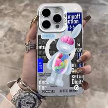 Bunnies 1pc Genius Rabbit Printed PMMA Shockproof Mobile Phone Case Cover, Personalized Phone Case, Available In Multiple Colors - Genius Bunny Print - View 8