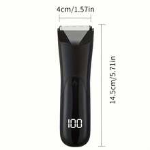 LEATVOOK Men's Body Trimmer, Electric Shaver, Electric Inguinal And Hair Trimmer, Ceramic Blade Male Hygiene Shaver Trimmer, Full Body Beauty,Perfect Christmas Gift. - 黑色 - 查看 5