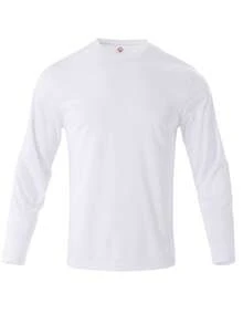 4PCS Men's Performance Long Sleeve T-Shirt - 白色 - 查看 4