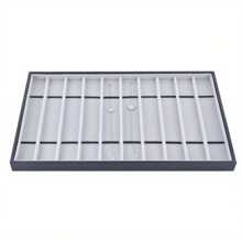 1pcs Stackable Jewelry Tray Storage Box - 10 Compartments, Gray Jewelry Display Storage Box, Jewelry Display Stand For Necklaces, Bracelets, Watches, Suitable For Jewelry Display And , Jewelry Storage