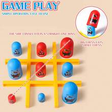 1 Set Of Tic-Tac-Toe Stacking Dolls Tabletop Game, ABS Material Duel Competition Toy For Family Gathering, Office, Friends Competition