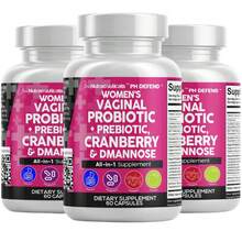 Clean Nutraceuticals Women's Vaginal Probiotics – 20 Billion CFU With Cranberry, D-Mannose & Prebiotics | PH Balance, Odor & UTI Support | Feminine Health & Vaginal Flora Defense | 60 Capsules (Pack Of 3) - 3 Bottles - 查看 1