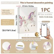 1pc Baby Room Decor Nursery Wall Art.Unicorn Mural, Unicorn Kids Room Decor, Girls Bedroom Mural, Whimsical Unicorn Poster, Kids Room Digital Wall Art, Playroom Decor, Toddler Room Prints, Eclectic Nursery Wall Art.Baby Nursery - Cute And Playful Children's Decor.Various Sizes 20-70cm, Framed Or Unframed Available, Perfect For Baby Room Decor.Home Decor, Summer Wall Art - Multicolor - View 19