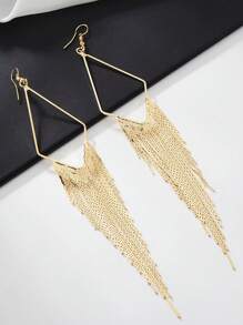 1 par de brincos femininos retrô versáteis estilo boho com borla longa, adequados para uso diário, festas, bares e festivais de música