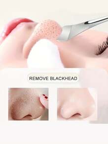 2 件面部清洁工具、面部护理刮刀、美容清洁工具、适合所有皮肤类型、男女通用的非过敏性不锈钢黑头去除工具、双头黑头钳和黑头去除套装、黑头清洁器：面部毛孔清洁器、去角质剂和按摩工具，使皮肤光滑