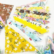 Set Kain Patchwork Motif Bunga & Botani Aneka Warna, 100 Warna Acak, Kain Cetak DIY Cerah, Hanya Dapat Dicuci dengan Tangan, Cocok untuk Menjahit, Patchwork, dan Hadiah Liburan Buatan Tangan DIY - pola acak - View 12