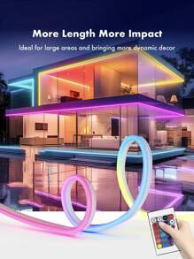 RGB Infrared Neon Light Strip LED Silicone Flexible Lights, Christmas Waterproof Ambience Lights, Wireless Remote Control Color Changing Lights, Indoor Outdoor Decor Lights 1m/3m/5m