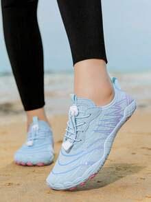 女士户外运动耐磨速干游泳潜水沙滩透气软底室内外健身水上鞋 - 月色 - 查看 3