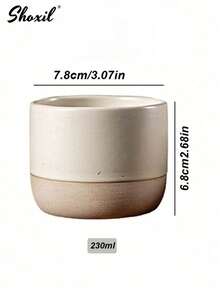 shoxil 1pc Ceramic Coffee Cup, Coffee Mug, Tea Cup, Tea Mug, Latte Mugs, Espresso Cups, Microwave And Dishwasher, Gifts, Used For Weddings, Festival - Beige - View 10