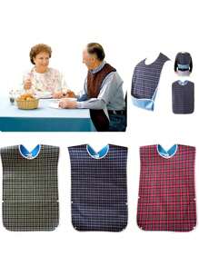 Waterproof Adult Mealtime Bib Cloth Reusable With Crumb Catcher Stylish Clothing Protectors For Elderly Disability Aid Apron Senior Citizen