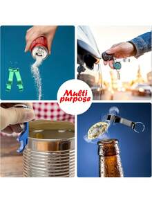 10 件定制雕刻金属开瓶器钥匙扣 - 适合派对、生日和啤酒节庆祝活动 | 耐用，适合厨房和餐厅使用 | 无需电池