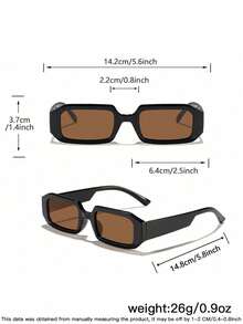 1 PC Men's Small Rectangular Fashion Multifunctional Black Fashion Glasses For Daily Outing And Wearing Back To School Fashionable Preppy School Look