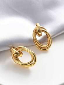 Boucles d'oreilles créoles plaqué or 14 carats, de haute qualité, adaptées pour la plage, les fêtes, les vacances, les cadeaux pour la femme et les amis, convenant pour toutes les saisons