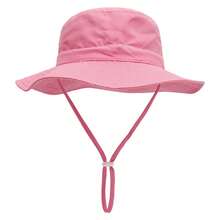 1 pezzo Cappello da sole per bambini in tinta unita, traspirante, protezione solare, cappello da spiaggia in tessuto leggero per uso esterno quotidiano - A - Visualizzare 25