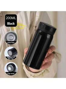 1pc, 200ml Mini Compact Stainless Steel Water Bottle, Portable Pocket Cup, Outdoor Sports Water Bottle, Easy To Carry