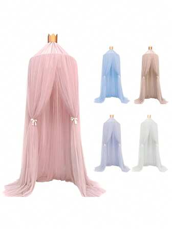 Baby Crib Protectors Hanging Mosquito Net Tent Kids Baby Bedding Dome Canopy Princess Bed Girl Room Decoration Bed Canopy Pest(Stars Are Not Included)