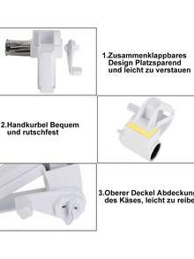 1pc Rotary Cheese Grater, Rotating Cheese Shredder, Creative Kitchen Cheese Slicer, Multi-Function Cheese Grater, Cheese Shredder, Essential Kitchen Tool - Multicolor - View 10