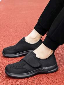 New Adjustable Hook And Loop Elderly Shoes, Middle-Aged & Elderly Parents Swollen Feet Shoes, Men's Extra Wide Shoes For Swollen Feet, Adjustable Strap Postoperative Recovery Shoes, Soft Bottom Lightweight Wide Toe Shoes For Parents (Recommend Ordering One Size Up)