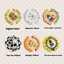决策疲劳？旋转命运之轮工具，学生创意礼物，优柔寡断的决策旋转玩具 - 彩色 - 查看 4