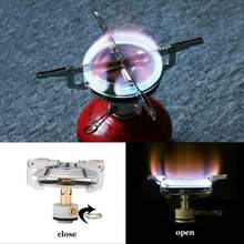 Portable Mini Camping Gas Stoves, Camping Picnic Cooker Burner With Storage Bag - Silver - View 8