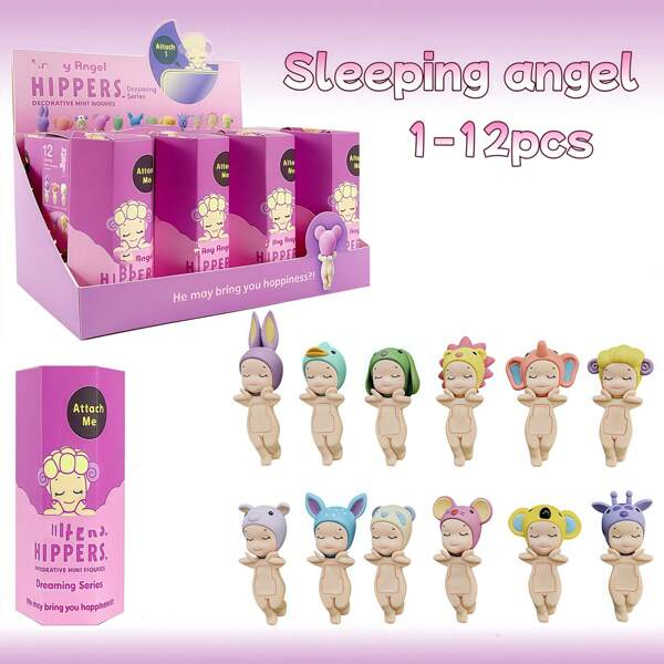 1~12 Pieces Of Sonny Angels Blind Bag Doll Set, A Mysterious Blind Box With The Theme Of Sunshine Angel Sleep, Suitable For And Sonnny Enthusiasts, Computer Screens, Mobile Phones And Fashionable Car Decorations. Suitable For Lovely Ornaments In Living Room, Bedroom, Office, Dressing Table And Desk