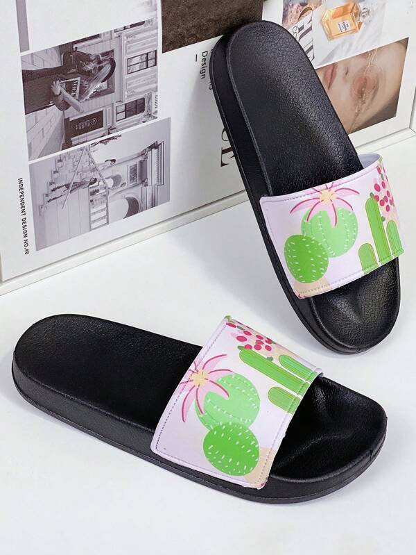 Men's & Women's Slippers Indoor Anti Slip Flat Bottom Comfortable Exquisite Slides Thick Soled Garden Shoes Waterproof Bathroom Beach Pool Vacation Camping Casual Outdoor Shoes Couple Sandals For All Seasons