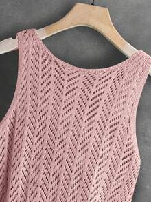 Áo vest dệt kim không tay dáng suông, thoáng khí, màu trơn, đa năng dành cho nữ, thích hợp cho thể thao, tập thể dục, mặc hàng ngày, kỳ nghỉ hè, phong cách thường ngày, unisex, mềm mại và thoải mái, màu hồng xuân/hè. - Hồng - Xem 4