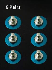 6Pairs Magnetic Curtain Closure, Curtain Weights Magnets Clips With Tack, Drapery Magnetic Holder Buckle, Keep Curtain Or Shower Curtain Closed To The Wall, Prevent Being Blown Away By The Wind