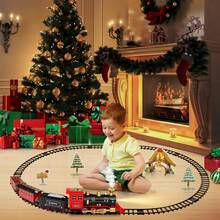 Train Set, Christmas Train Set With Steam, Light And Sounds,Model Train Toys For 4 5 6 7 8+ Years Old Boys Girls Xmas Birthday Gifts - Red - View 3
