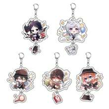 bandai Accesorio de anime Llavero acrílico de anime - Bungou Stray Dogs Lindo colgante de estilo Y2K de dibujos animados, adecuado para bolsos y llaves, regalo perfecto para fans, accesorios de cosplay, llavero de coche, bolso, mochila, pequeña joya, accesorios, regalos creativos, regalos de estudiante, accesorios de coche, colgante de bolso, accesorios escolares