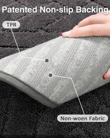 Dirt Trapper Mat Inside Long 50x120cm, Washable Non-Slip Doormat, Water-Absorbing Cleaning Mat, Carpet Runner Hallway, Doormat For Dog, Entrance, Hallway, Kitchen-Anthracite