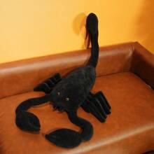 Preparado para Halloween - Escorpión negro de peluche realista: 3D serie oscura, animal de peluche para una decoración espeluznante del hogar o un juguete festivo