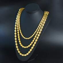 Collar nupcial árabe de lujo de 50/80/100cm enchapado en oro de 24k para mujeres musulmanas, ideal para bodas, compromiso y fiestas. Joyería elegante