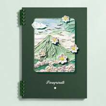 Thick Loose-Leaf A5/B5/A4 Size Notebook Oil Painting Scenery Coil Student Notebooks 60 Pages Cute Notebook With Detachable Pages For School, Journaling, School Supplies,Back To School